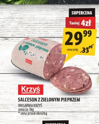 Salceson z zielonym pieprzem Masarnia Krzyś promocja w Arhelan