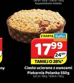 Ciasto ucierane z owocami Piekarnia Polanka promocja w Delfin