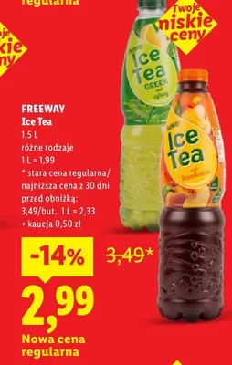 Ice Tea Green Tea Freeway promocja w Lidl