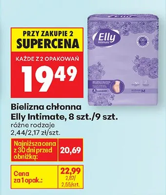 Bielizna chłonna Intimate promocja w Biedronka
