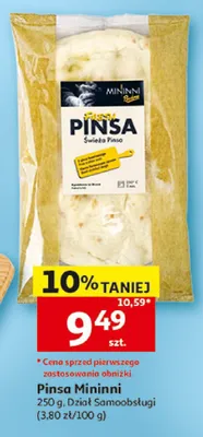 Pinsa świeża Mininni Dział Samoobsługi promocja w Auchan
