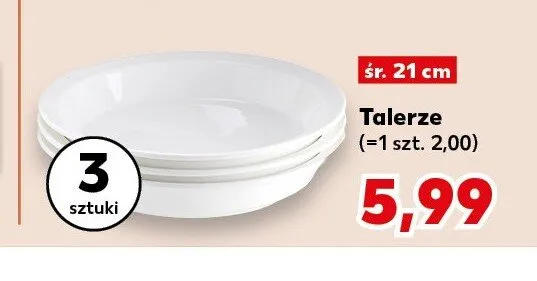 Talerze śr. 21 cm 3-pak promocja w Kaufland