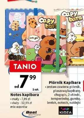 Notes kapibara duży Best Service promocja w Intermarche