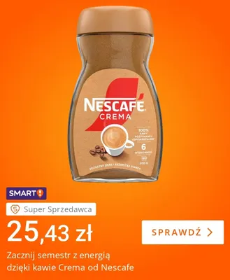 Kawa rozpuszczalna Nescafé Crema promocja w Allegro