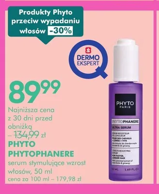 Serum stymulujące wzrost włosów Phyto Phytophanere promocja w Super-Pharm