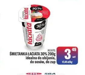 Śmietanka Łaciata Mlekpol 30% promocja w Tomi Markt