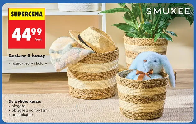 Zestaw 3 koszy promocja w Biedronka