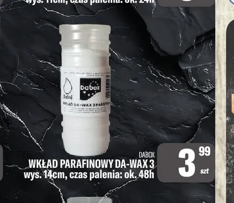 Wkład parafinowy DA-WAX 3 Dabox promocja w Tomi Markt