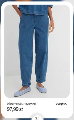 Dżinsy mom high waist bonprix promocja w bonprix