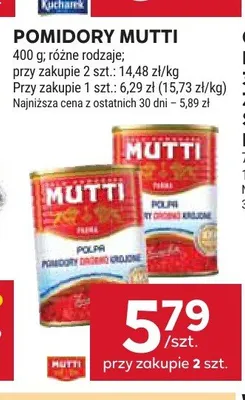 Pomidory drobno krojone Mutti promocja w Stokrotka