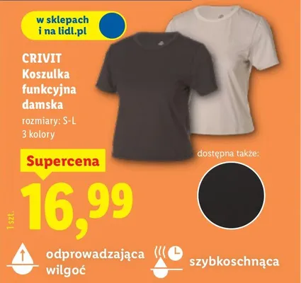 Koszulka funkcyjna damska promocja w Lidl