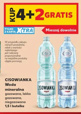 Woda mineralna gazowana Cisowianka promocja w Kaufland