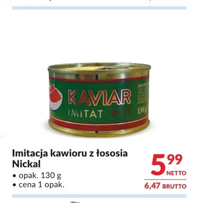 Imitacja kawioru z łososia Nickal promocja w Makro