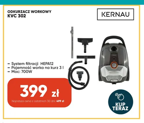 Odkurzacz workowy Kernau KVC 302 promocja w Max Elektro