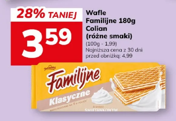 Wafle Familijne (różne smaki) promocja w Hitpol