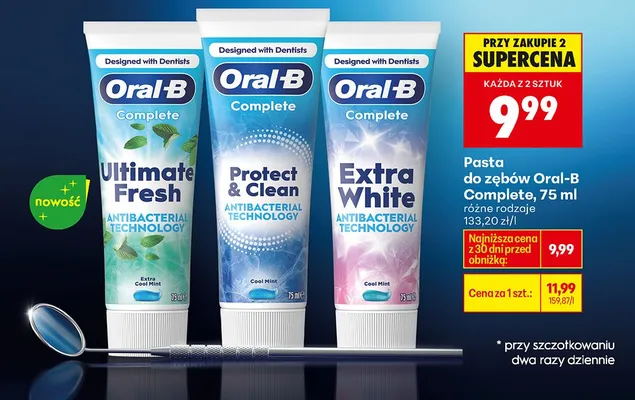 Pasta do zębów Complete Ultimate Fresh promocja w Biedronka