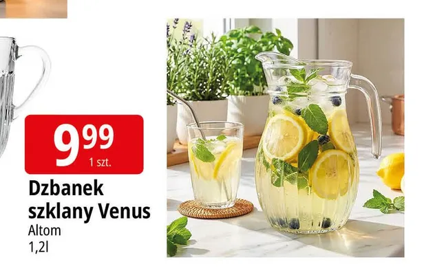 Dzbanek szklany Venus Altom 1,2 l promocja w Leclerc