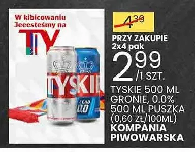 Piwo Tyskie Gronie promocja w Wafelek