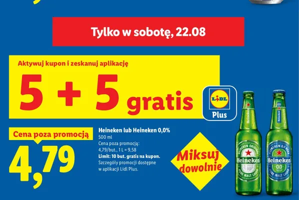 Piwo Heineken promocja w Lidl