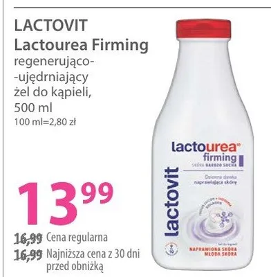 Regenerująco-ujędrniający żel do kąpieli Lactourea Firming promocja w Hebe