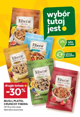 Płatki crunchy muesli strawberry promocja w Stokrotka