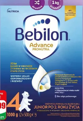 Mleko Bebilon Advance 3 promocja w Dino