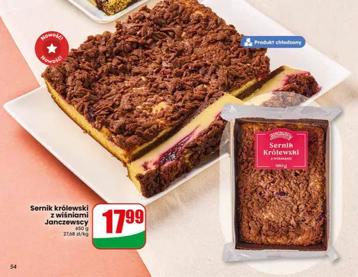 Sernik królewski z wiśniami Janczewscy promocja w Dino