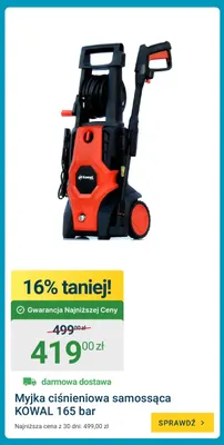 Myjka ciśnieniowa samossąca Kowal promocja w ERLI