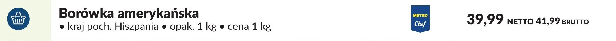 Borówka amerykańska promocja w Makro