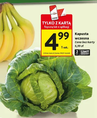 Kapusta wczesna promocja w Intermarche