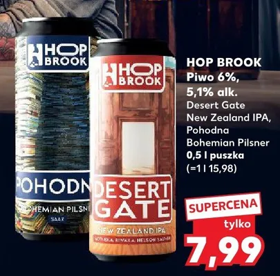 Piwo Hop Brook Pohodna Bohemian Pilsner 5,1% alk. promocja w Kaufland