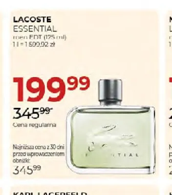 Woda toaletowa Lacoste Essential promocja w Drogerie Jawa