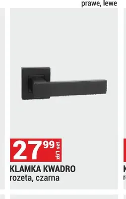 Klamka Kwadro rozeta czarna promocja w Merkury Market