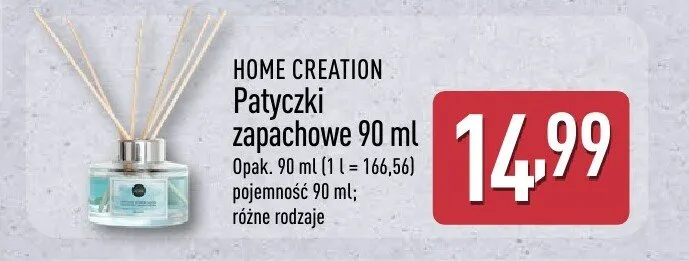 Patyczki zapachowe HOME CREATION promocja w Aldi