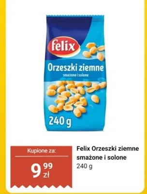 Orzeszki ziemne smażone i solone Felix promocja w Dino