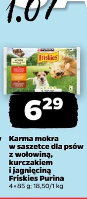 Karma mokra dla psów Purina Friskies 4-pak promocja w Netto