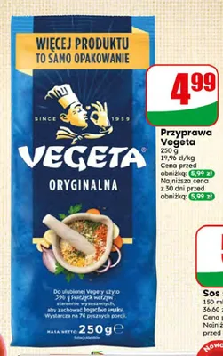 Przyprawa Vegeta Oryginalna promocja w Dino