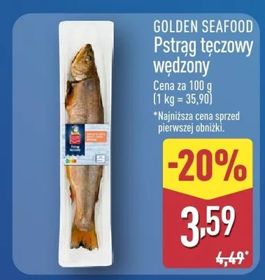 Pstrąg  tęczowy wędzony  promocja w Aldi