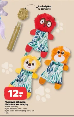 Pluszowa zabawka dla kota z kocimiętką promocja w Netto