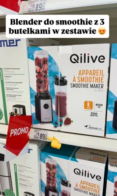 Blender do smoothie z 3 butelkami promocja w Auchan