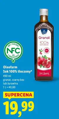 Sok 100% tłoczony granat promocja w Lidl