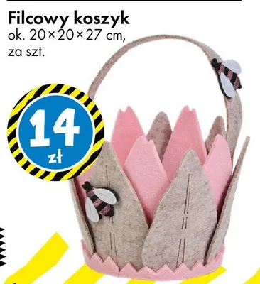 Filcowy koszyk promocja w Tedi