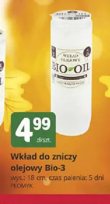 Wkład do zniczy olejowy Bio-3 Płomyk promocja w Marketvita