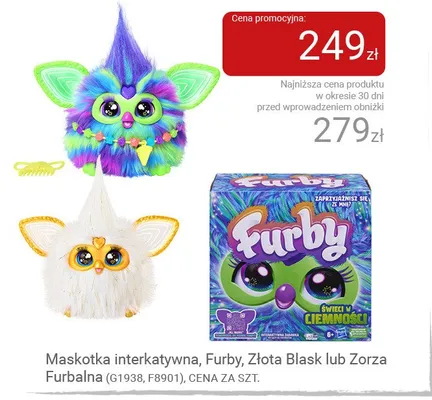 Maskotka interaktywna Furby Złota Blask promocja w Smyk