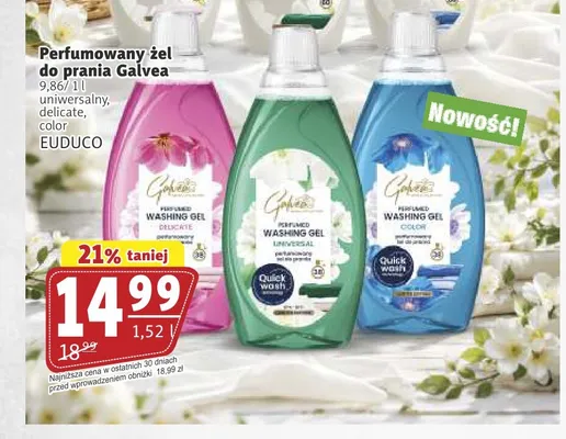 Perfumowany żel do prania Galvea delicate promocja w Prim Market