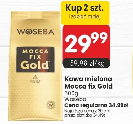 Kawa mielona Mocca fix Gold Woseba promocja w Market Point
