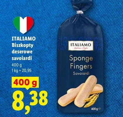 Biszkopty deserowe savoiardi promocja w Lidl