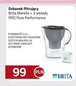 Dzbanek filtrujący Brita Marella + 3 wkłady PRO Pure Performance promocja w kakto.pl