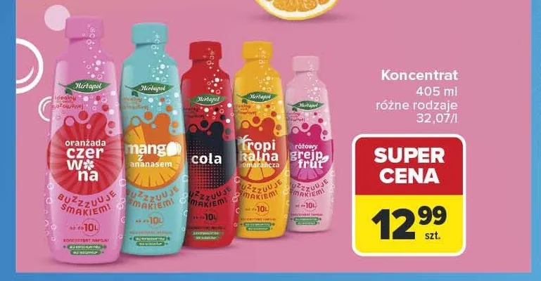 Koncentrat Herbapol różowy grejpfrut promocja w Carrefour