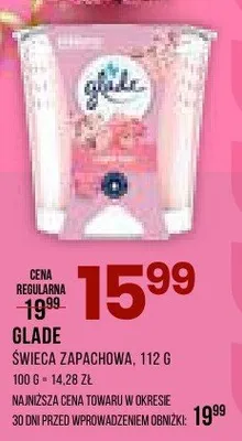 GLADE świeca zapachowa 112 g promocja w Drogerie Natura